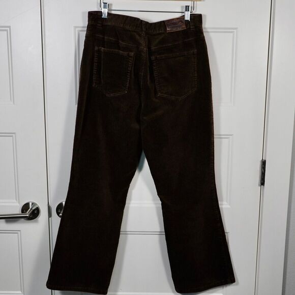 Lauren Jeans Co.Ralph Lauren Brown Corduroy Flat Classic Bootcut Leg Pants Sz 12 - Picture 6 of 6